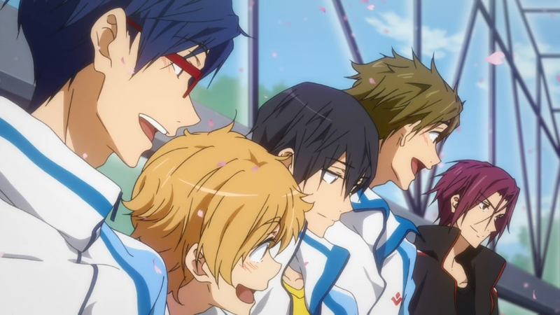 From left to right: Rei, Nagisa, Haruka, Makoto and Rin